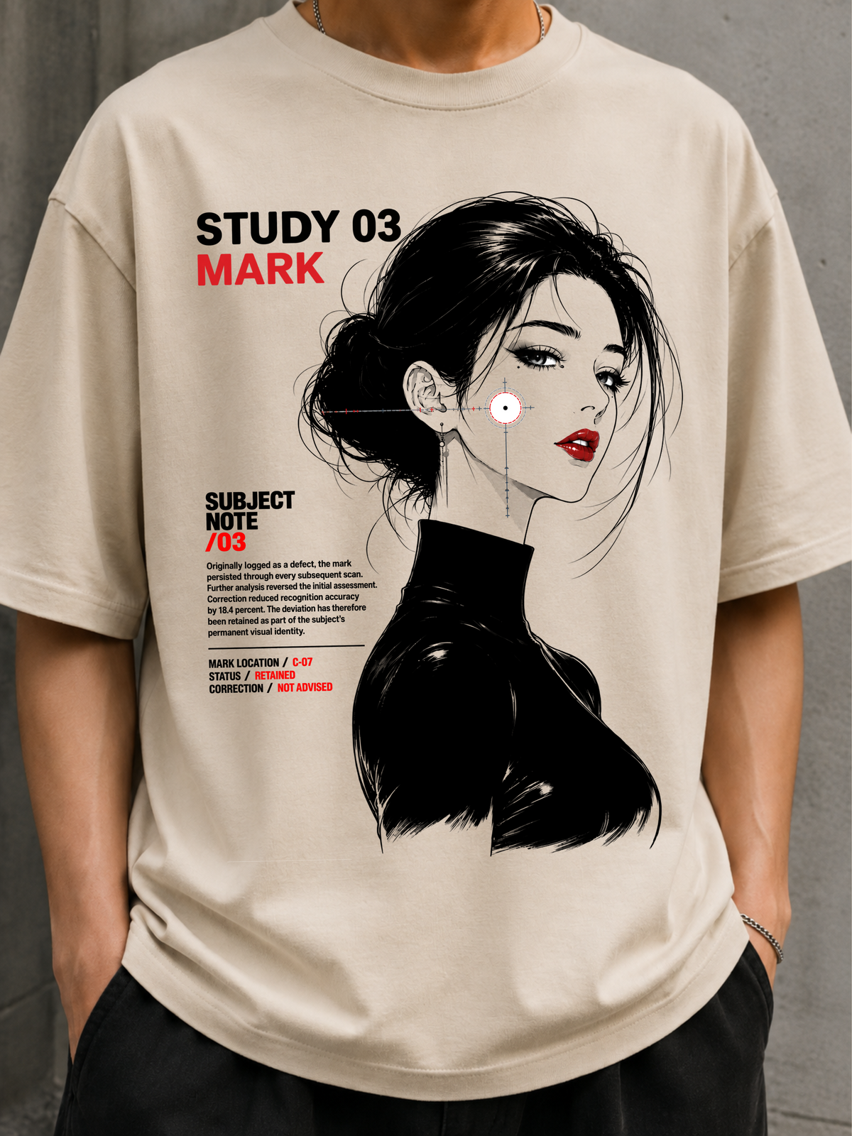 Mark, Study 03 heavyweight boxy tee worn by a man, front view