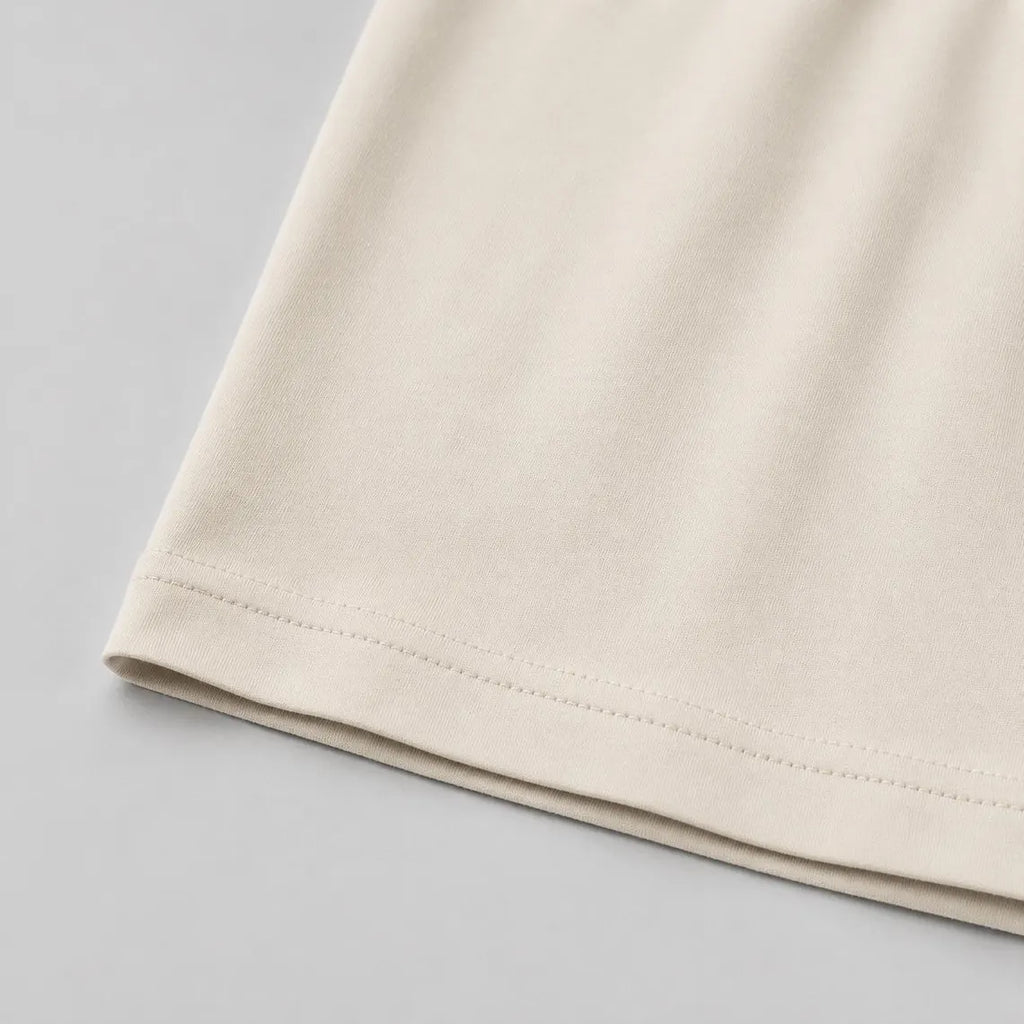 Heavyweight 280 gsm combed cotton fabric detail, close-up 4