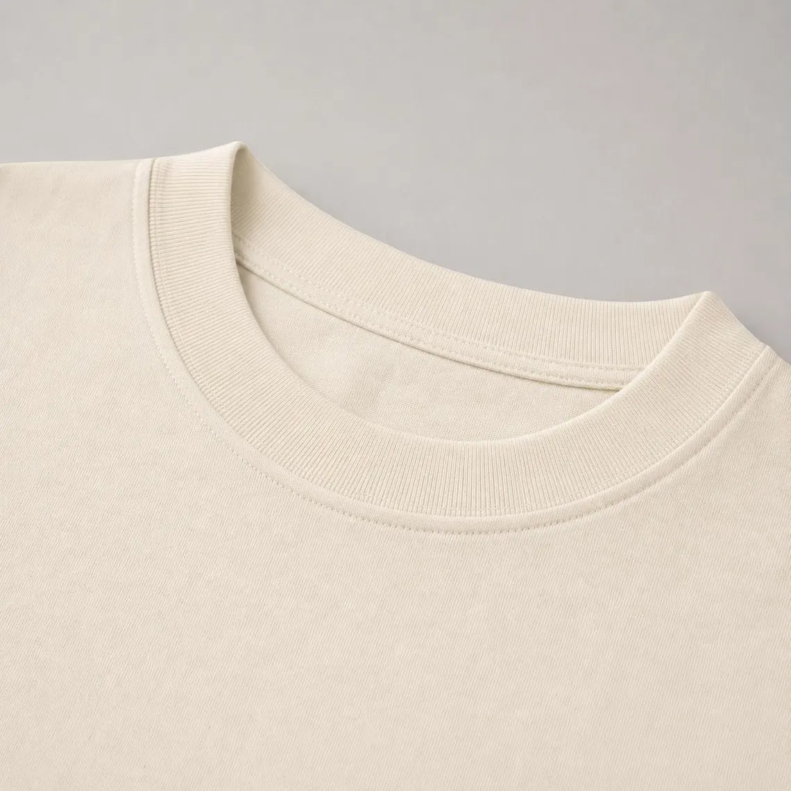Heavyweight 280 gsm combed cotton fabric detail, close-up 3