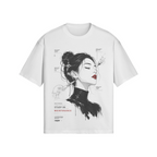 Maintenance, Study 06 tee in white, flat front view