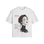 Second Face, Study 05 tee in white, print detail