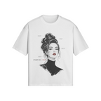 Hair, Study 04 tee in white, flat front view