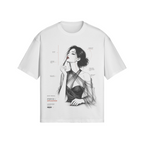 Application, Study 02 tee in white, print detail